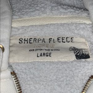 Jcrew Sherpa fleece lined hoodie.